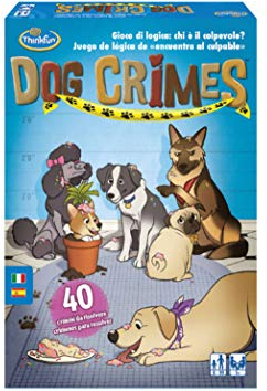 ThinkFun 76414 Dog Crimes, Logik-Spiel, 1 Spieler, italienische Version, STEM-Box, 40 Verbrechen zu lösen, Empfohlenes Alter 8 +