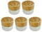 Wachsmann Pot en verre & bouteilles à pipette de qualité supérieure avec couvercle en bambou - cosmétiques naturels durables - emballage cadeau