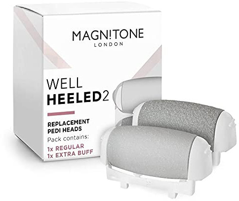 MAGNITONE Replacement Rollers for Well Heeled 2 Rechargeable Express Pedicure System Electric Hard Skin Remover (2 Pack)