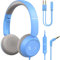 New bee Kinder Kopfhörer Kabel Kinderkopfhörer mit Mikrofon zum Lernen für Jungen und Mädchen Headset Kinder mit Lautstärkebegrenzer 85dB 94dB für Phone Pad PC Laptop Tablet (Blau)