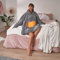OHS Electric Heated Oversized Hoodie Blanket Warm for Men Women Sherpa Lined Fleece Throw Giant Jumper Wearable Sweatshirt, Charcoal Grey