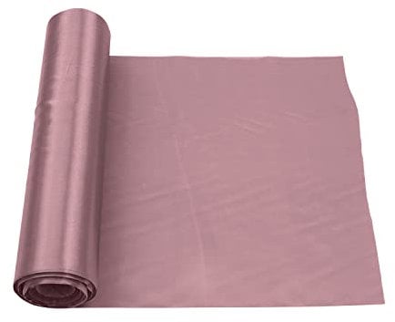 WedDecor 20m x 29cm Rose Gold Solid Satin Large Fabric Roll Perfect for Wedding, Chair Cover Bows, Table Back Drop, Ribbon Crafting Supplies, Table Runner, Party Decorations