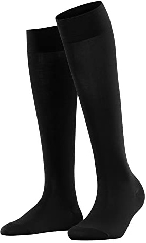 FALKE Damen Cotton Touch Kniestrümpfe atmungsaktive nachhaltige Baumwolle elegant fein verstärkt halbhoch flache Naht für druckfreie Fußspitze intensive Farben hochwertig 1 Paar
