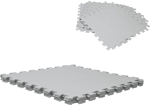 WERKA PRO Dalle pour Piscine Grise 50x50cm 3mm épaisseur 9 pièces