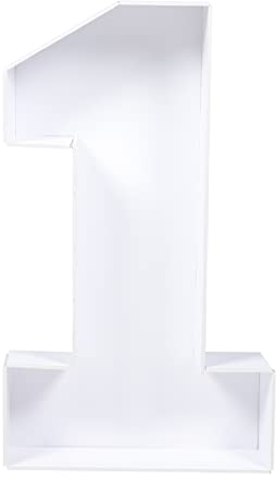 Abaodam Ballonrahmen in Zahl Form Ballonbox Für Babypartys Stabil Und Leicht Zu Transportieren Dekoration Zum 1. Geburtstagsgeschenk