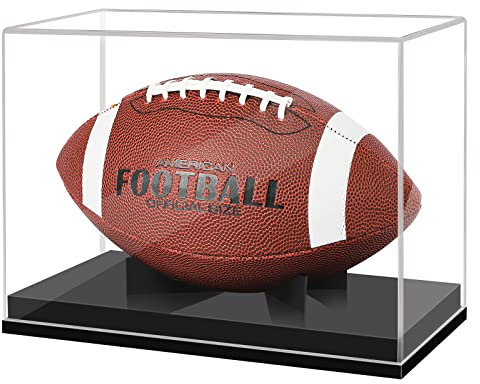 TiopLior Fußball-Vitrine, transparente Acryl-Vitrine, UV-Schutz, Fußball-Vitrine, mit integrierter Fußball-Vitrine, volle Größe (keine Montage erforderlich)