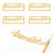 4 Stück goldene Bismillah Buchstaben Metall Serviettenhalter Alphabet Servietten Schnallen für religiöse Zeremonien, Ramadan und Gebete für Allah, Hochzeiten, Hotel, Bankett Serviette Dekoration