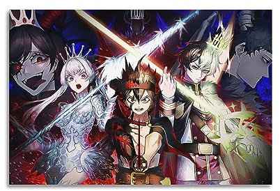 VZRSQZK Anime Black Clover Poster, dekoratives Gemälde, Leinwand, Wandposter und Kunstdruck, modernes Familienschlafzimmer-Dekor-Poster, 20 x 30 cm