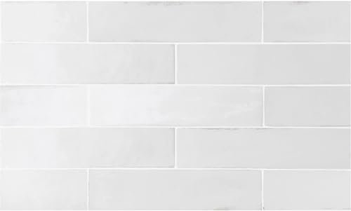 Carrelage Effet Zellige Blanc TRIBECA 6x24,6cm - Gypsum (0,5m²)