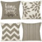 ZWJD Kissenbezug 50x50 4er Set Dekokissen Kissenbezüge Dekoration Outdoor Kissenbezüge Leinen Dekokissen für Schlafzimmer, Sofa, Stuhl, Bett, Garten (50 x 50 cm,Khaki)