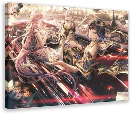 Genshin Impact Yaegamiko Poster Leinwand Poster Wandkunst Dekor Druck Bild Gemälde für Wohnzimmer Schlafzimmer Dekoration Rahmen: 60 x 90 cm