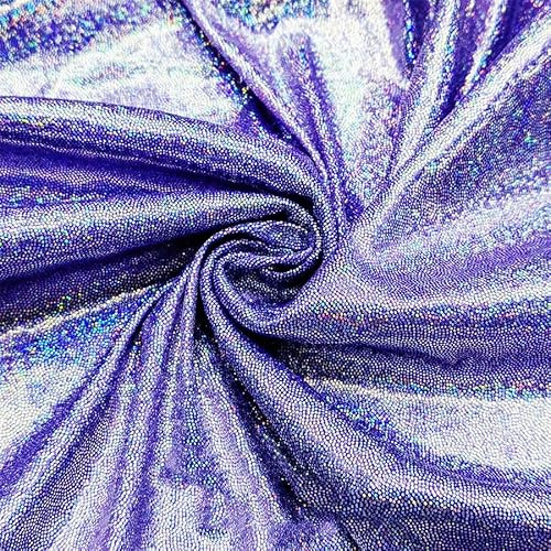Tessuto decorativo alla moda, 150 cm x 2 m, con paillette, per cucito, per matrimoni, compleanni, feste, cucito, veli da sposa, abito da sposa, runner da tavolo, tutù, gonne, viola scuro