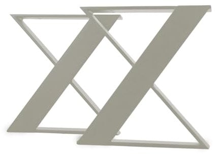 modern LOFT art Bankbeine Tischbeine - DIY Möbelfüße 80x10cm Grau - Moderner Industrie-Look für Ihr Wohnzimmer - Metall Industrial Tisch Bank Sitzbank Couchtisch Kufen - Breite 50cm, Höhe 42cm