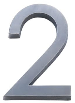 4 Inch Self-adhesive Door House Numbers 3D Mailbox Number Stickers Street Address for Mailbox Signs Chrome Plated (Grey-2)