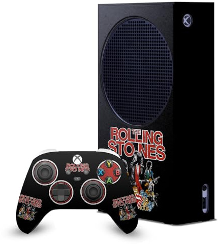 Head Case Designs Offizielle The Rolling Stones Band Kunst Spielekonsolen Wickeln Und Gamecontroller-Häute Im Paket kompatibel mit Xbox Series S Console & Controller Bundle