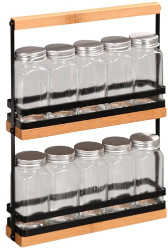 Kesper Gewürzregal 58036 mit 10 leeren Gewürzgläsern/Gewürzständer/Gewürzgalerie