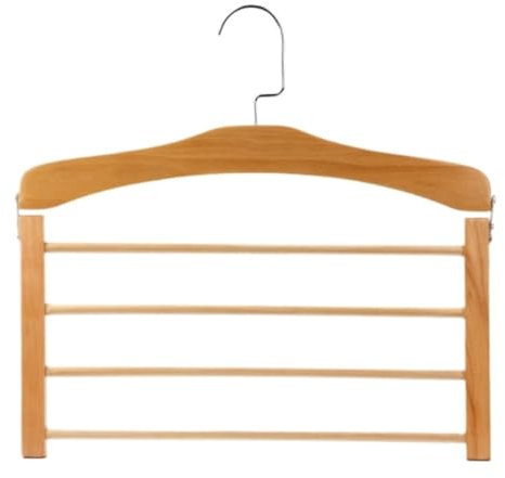 Kleiderbügel Bügel Anzugbügel 5 Stück Holz-Hosenbügel, Platzsparender Kaskadierender Schrank, Krawattenhalter, 4 Schichten Hosen-, Schal- Und Handtuch-Organizer Jackenbügel Kleiderbügel für Anzüge ( C