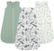 LILBESTIE Gigoteuse Ete 12-18 Mois, 100% Coton Paquet de 3 Gigoteuses Bébé Tog 0.5, Vert et Feuilles et Feuilles