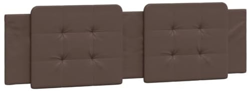 vidaXL Kissen für Kopfteil, Wandpolster Polsterpaneel Bettkopfteil, Rückenkissen Polsterkopfteil Wandkissen Schlafzimmer, Braun 180cm Kunstleder