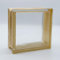 Design Glasbaustein Vollsicht Reflex gold, 19x19x8 cm - 6 Stück