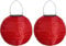Lampions Solar Außen Wetterfest, Yeehliny Solar LED Laterne Wasserdicht Nylon Hängende Gartenlaterne, Solarlampions für Außen, LED Lampion Solar Lichterkette Aussen (20cm/2 Stück/Rot)