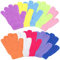 Peelinghandschuh Waschhandschuh, Exfoliating Gloves Körper Duschhandschuh Massage Peeling Handschuh Handschuhe für Körper Und Gesicht (20 Stück in 10 Farben)
