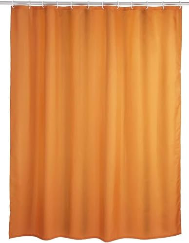 TACOKI Rideau de Douche Couleur Orange, Rideau de Douche 120x180 Anti Moisissure Rideau Baignoire Couleur Orange Rideau Douche Polyester Shower Curtain 3D Rideaux Salle de Bain avec 8 Crochets #51
