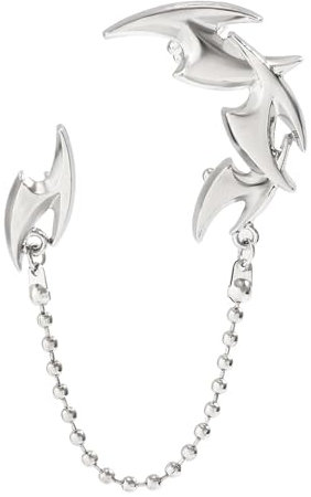 CANNXI Ohrstecker für Damen, Herren, Mädchen, modische lange Fransen-Ohrmanschetten, Schmuck, Charm, cooler Gothic-Punk-Ohrclip, Fransen-Dart-Ohrmanschetten, Ohrringe für Versammlungen, Metall
