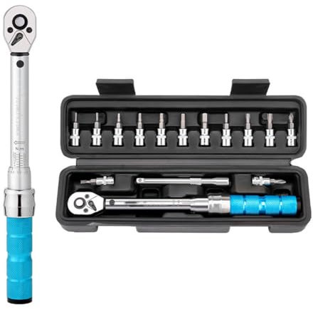HOUSON Drehmomentschlüssel, 1/4 Fahrrad Drehmomentschlüssel 2-24NM Set Drehmoment Torque Wrench ± 3% Fehlergenauigkeit inklusive Verlängerungsstangen