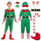 Weihnachtself Kostüm Damen Kinder Erwachsen, Weihnachten Kostüm Männer Elfenkostüm Wichtel Elfen Kostüm Elfenohren Elfenhut Glocke Weihnachten Party Cosplay (Kind-Junge, 120)