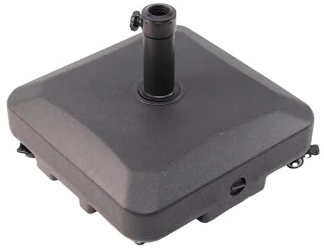 Milageto Soporte para Poste de sombrilla rellenable, Base de sombrilla móvil con 4 Ruedas, Soporte Cuadrado para Mercado, Base de sombrilla para jardín y