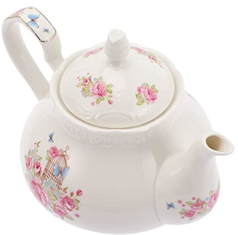 PRETYZOOM Olla Dorada Tetera De Cerámica Diseño Exclusivo Ideal Para Leche y Espuma