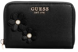 GUESS Zaria Medium Zip Around Wallet Black, Schwarz, Einheitsgröße