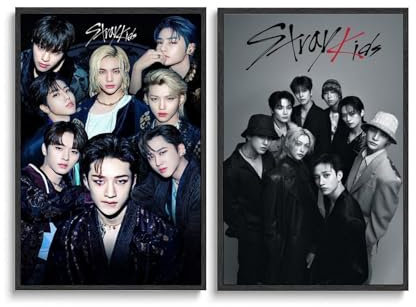 Naposee Streunen-Poster für Kinder, Musikband, Kpop, Vintage-Cover, Wandkunst, Leinwand, Poster, Raumdekoration, ästhetischer Druck, Dekoration, 30 x 45 cm, 2 Stück