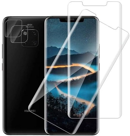 Rcokas [2 Stück für Schutzfolie Huawei Mate 20 Pro Displayschutz Panzerglas Huawei Mate 20 Pro Folie, [HD][9H Härte][Anti-Kratzen][Frei von Kratzern]