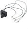 Hasaller Kit d'allumage de gril 4 prises avec générateur d'étincelles électrique - Kit d'allumage électronique pour barbecue avec électrodes en céramique - Bouton poussoir à piles