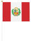 Banderas pequeñas de la bandera de Perú en palos, mini banderas duraderas de 5.5 x 8.2 pulgadas para patio, jardín y decoración al aire libre, paquete de 6 y 12 unidades