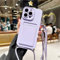 CIBOS Custodia a tracolla con cordino, tinta unita, per iPhone 15, 14, 13, 12 Mini, 11 Pro Max Plus, cover posteriore in silicone, viola, per iPhone 13 Mini