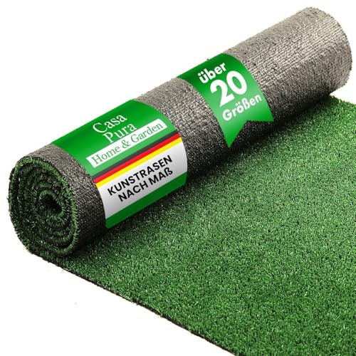 casa pura Kunstrasen Outdoor 1 x 1 m = 1 m² Kunstrasen Balkon wetterfest - Grün 7mm Spring