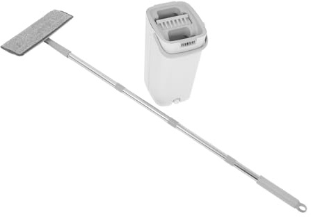 UPKOCH Trapeador con Balde y Escurridor Trapeador para Pisos y Ventanas Almohadillas Lavables Uso Seco y Húmedo Sistema de Limpieza de Pisos Hogar