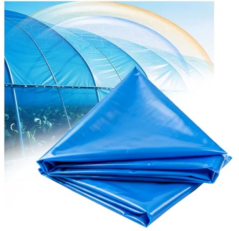 Transparent Gewächshausfolie 0,12 mm Dicke Folientunnel 3x10m 5x20m Polyethylenfolie Reißfest Plastikfolie Staubschutzfolie für Landwirtschaft Folientunne Pflanzen Garten(Size:3x20M,Color:Blau)