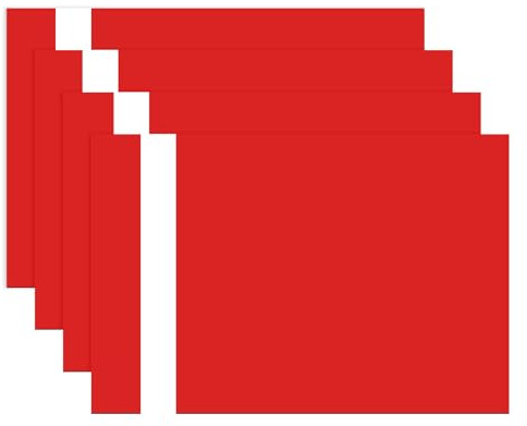 PATIKIL 4 Stück Lasergravurplatte 11.8x7.9 Doppelfarbige ABS Kunststoff Gravurplatte Material Für Tafel Individuelles Handwerk Namensschild Abzeichen Büro Etikett DIY Rot/Weiß