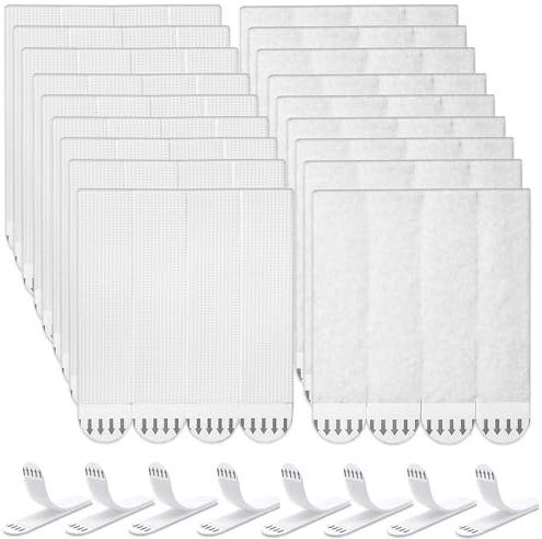 Large Picture Hanging Strips Heavy Duty - 72 Strips (36 Pairs) Hanging Picture Canvas Hanger No Nails - Photo Frame Stickers for Wall - Damage Free Adhesive Poster Refill Mounting - 19 x 92 mm