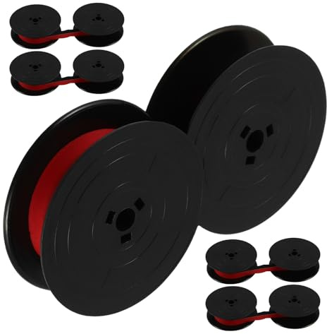 SHERCHPRY 5 Stück Vintage Farbband Doppelspule für Schreibmaschinen Ersatz Farbbandkassette Rot Schwarz Kompatibel mit Gr9 Ne800 Ne3000 1009fn 1066fn Breites Schreibmaschinenband für