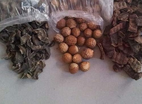Homeholla Dry Whole Amla Reetha Shikakai Soapnut Gooseberry Acacia Concinna (100gm each)