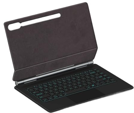 Generico Compatibile for Tablet da 14,6 Pollici Custodia con Tastiera Folio Tastiera Magnetica retroilluminata Smart Cover