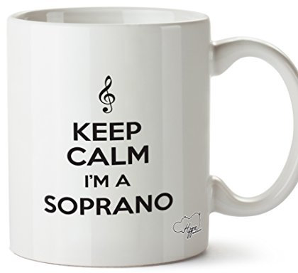 Hippowarehouse Keep Calm I'm a Soprano Printed Mug Cup Ceramic 10oz