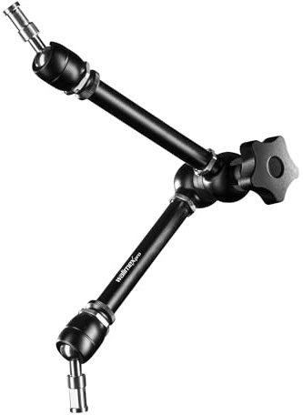 Walimex pro Gelenkarm XL SP – 530 x 80 x 80 mm – Stabiler Friktionsarm mit 5kg Belastbarkeit und 53cm Länge – für DSLRs, Videokameras, Beleuchtung- mit 5/8 Spigotanschlüssen und zentraler Rasterung