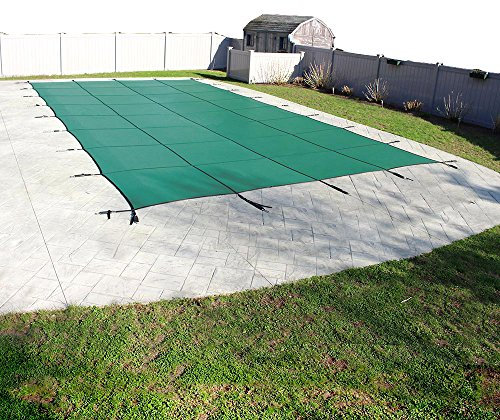 Pool Mate 1428NS-90-GRN-PM Green Mesh Safety Cover for 14 ft. x 28 ft. Swimming Pool