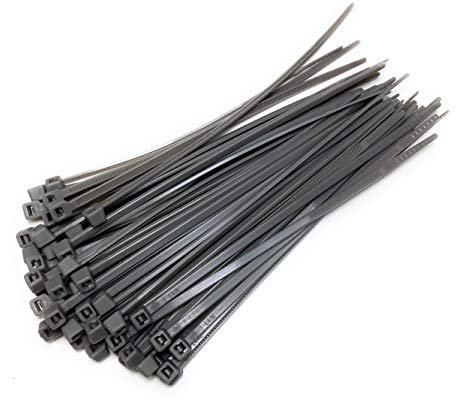 Lot of 100 small standard cable ties in nylon zip - 2.5 mm wide 160mm length grise